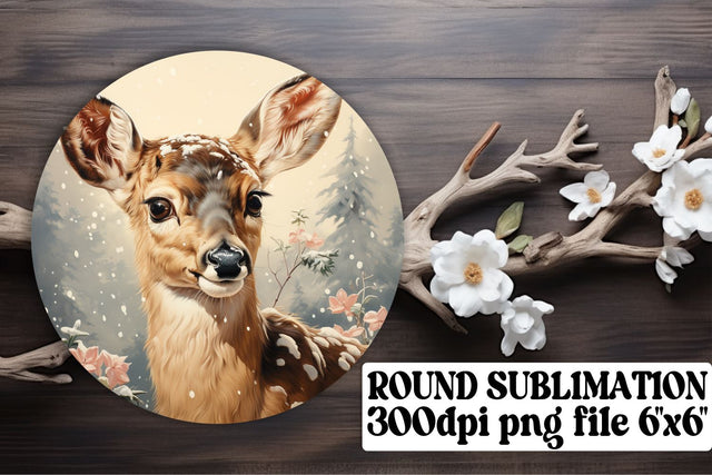 Retro Christmas Pattern Keychain Round Design Sublimation Sublimation afrosvg 