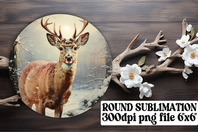 Retro Christmas Pattern Keychain Round Design Watercolor Sublimation afrosvg 