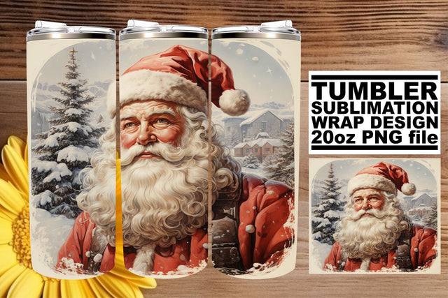 Retro Christmas Pattern Tumbler Wrap Sublimation - 20oz Sublimation afrosvg 