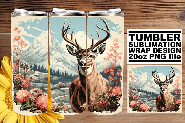 Retro Christmas Pattern Wrap for Tumblers - Watercolor 20oz Sublimation afrosvg 