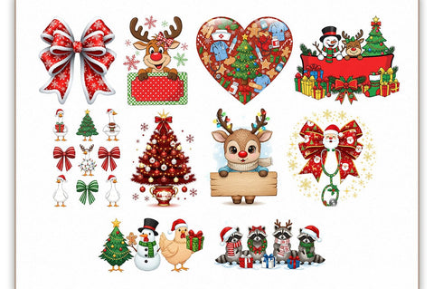 Retro Christmas PNG Bundle Sublimation Shetara Begum 