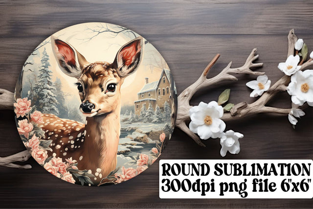 Retro Christmas Round Keychain Design Sublimation Sublimation afrosvg 