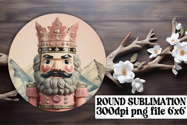 Retro Christmas Round Keychain Design Watercolor Holiday Sublimation afrosvg 