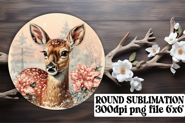 Retro Christmas Round Keychain Design Watercolor Sublimation afrosvg 