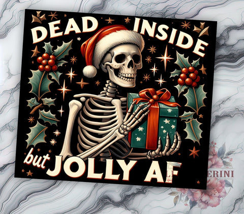 Retro Christmas Skeleton 20oz Tumbler Wrap PNG, Santa Skeleton Tumbler Png, Straight & Tapered Tumbler Wrap, Instant Digital Download Sublimation Li Zamperini 