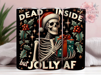 Retro Christmas Skeleton 20oz Tumbler Wrap PNG, Santa Skeleton Tumbler Png, Straight & Tapered Tumbler Wrap, Instant Digital Download Sublimation Li Zamperini 