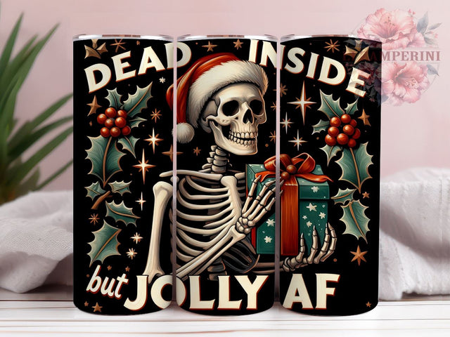 Retro Christmas Skeleton 20oz Tumbler Wrap PNG, Santa Skeleton Tumbler Png, Straight & Tapered Tumbler Wrap, Instant Digital Download Sublimation Li Zamperini 