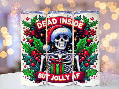 Retro Christmas Skeleton 20oz Tumbler Wrap Sublimation Design, Straight Tapered Tumbler Wrap, Funny Christmas Tumbler Png, Instant Digital Download Sublimation SvggirlplusArt 