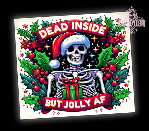 Retro Christmas Skeleton 20oz Tumbler Wrap Sublimation Design, Straight Tapered Tumbler Wrap, Funny Christmas Tumbler Png, Instant Digital Download Sublimation SvggirlplusArt 