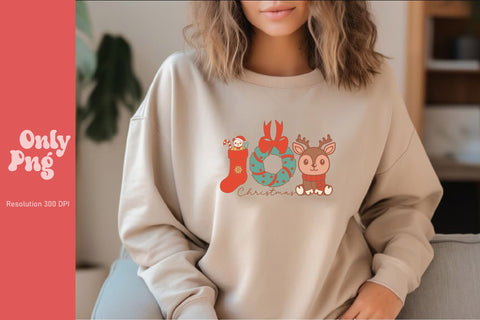 Retro Christmas Sublimation Bundle Sublimation Rupkotha 