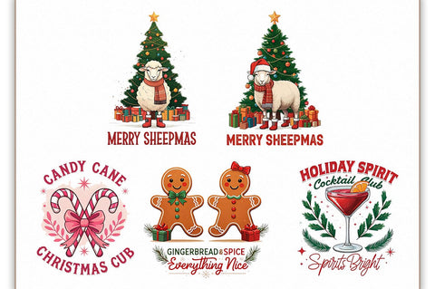 Retro Christmas Sublimation Bundle Sublimation Shetara Begum 