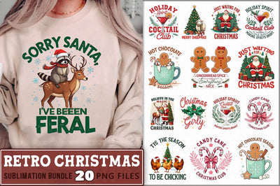 Retro Christmas Sublimation Bundle Sublimation Shetara Begum 