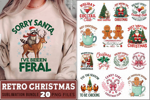 Retro Christmas Sublimation Bundle Sublimation Shetara Begum 