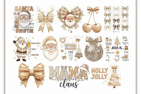 Retro Christmas Sublimation Bundle Sublimation Shetara Begum 