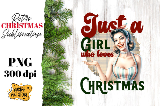 Retro Christmas sublimation design. Pin up sublimation. Sublimation Yustaf Art Store 