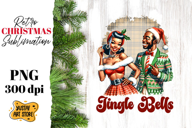 Retro Christmas sublimation design. Pin up sublimation. Sublimation Yustaf Art Store 
