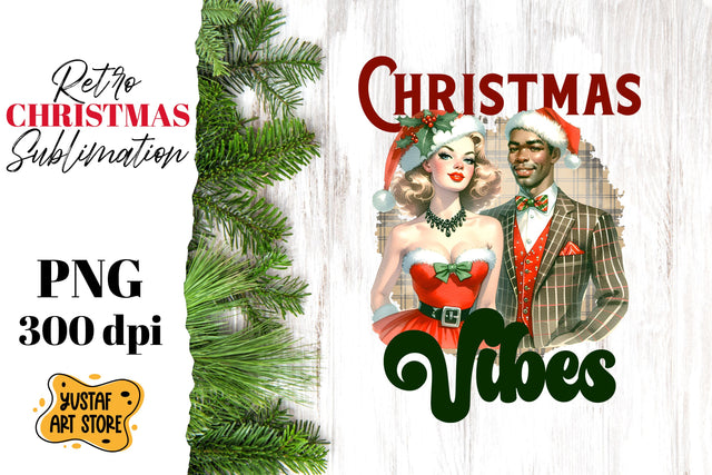 Retro Christmas sublimation design. Pin up sublimation. Sublimation Yustaf Art Store 