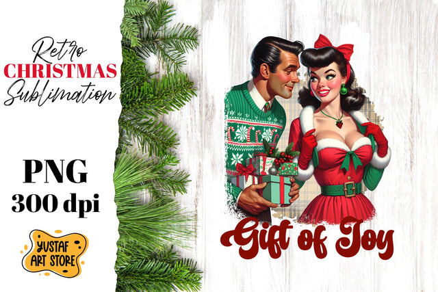 Retro Christmas sublimation design. Pin up sublimation. Sublimation Yustaf Art Store 