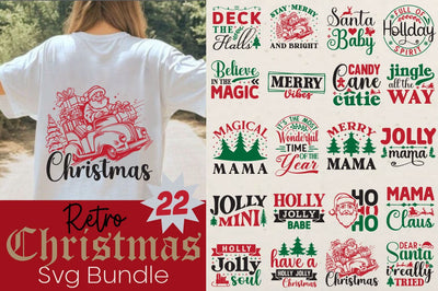 Retro Christmas Svg Bundle SVG Angelina750 