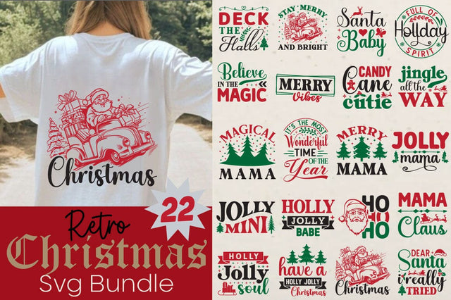 Retro Christmas Svg Bundle SVG Angelina750 