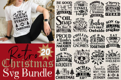 Retro Christmas Svg Bundle SVG Angelina750 