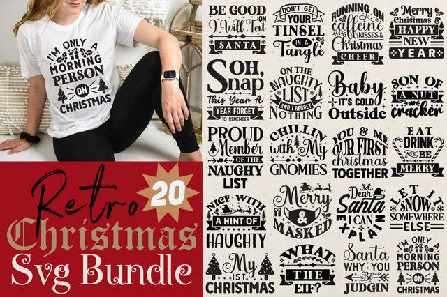 Retro Christmas Svg Bundle SVG Angelina750 