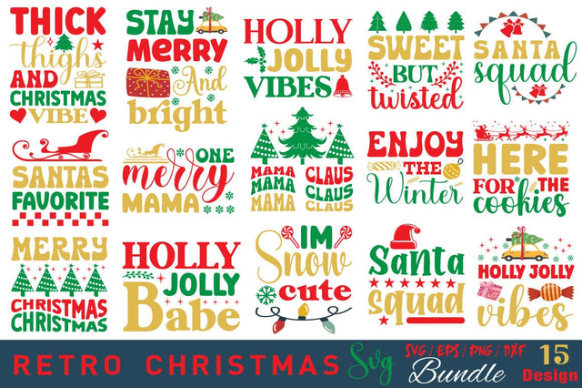 Retro Christmas SVG- Bundle SVG Angelina750 