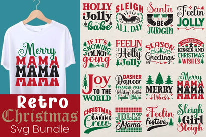 Retro Christmas Svg Bundle SVG Angelina750 