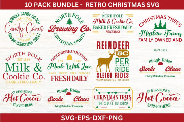 Retro Christmas Svg Bundle SVG Designangry 