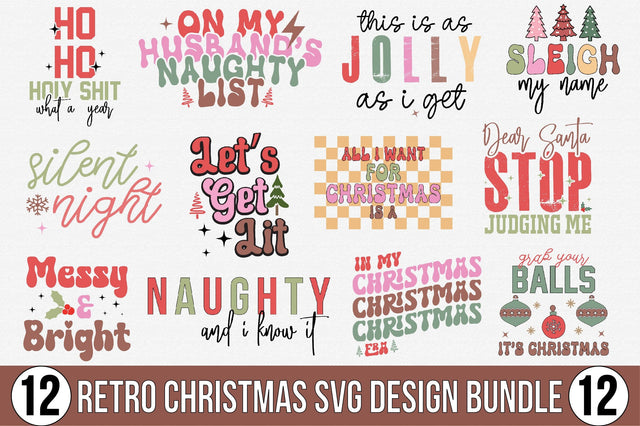 Retro Christmas SVG Design Bundle SVG SVGista 