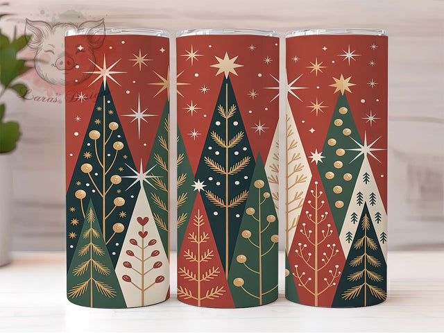 Retro Christmas Tree Tumbler, Mid Century Holiday Sublimation Design, Vintage Magic Tree Art, 20oz Christmas Tumbler, Whimsical Retro Mug, Stylish Holiday Cup, Festive Mid Century Wrap Sublimation Lara' s Designs 