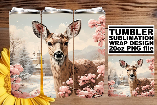 Retro Christmas Tumbler Wrap Design - Watercolor 20oz Sublimation Sublimation afrosvg 