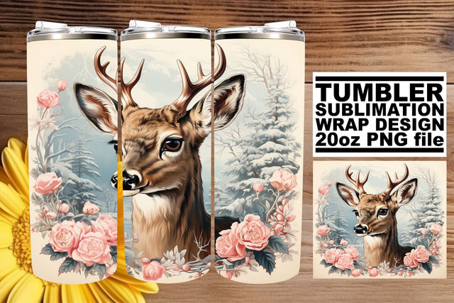 Retro Christmas Tumbler Wrap Sublimation - Watercolor 20oz Sublimation afrosvg 