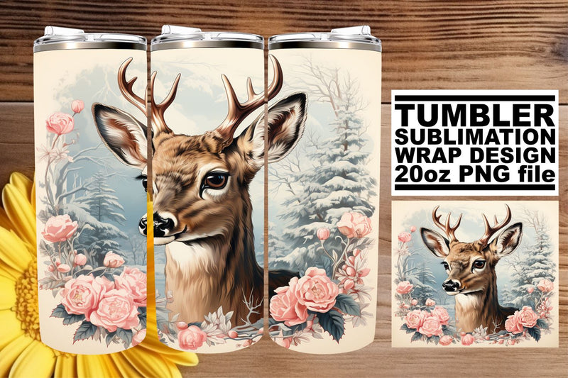 Retro Christmas Tumbler Wrap Sublimation - Watercolor 20oz Sublimation afrosvg 