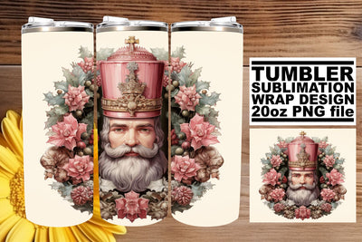 Retro Christmas Tumbler Wrap - Watercolor Holiday Design Sublimation afrosvg 