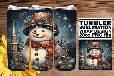 Retro Christmas Tumbler Wrap - Watercolor Holiday Sublimation Clipart Sublimation afrosvg 