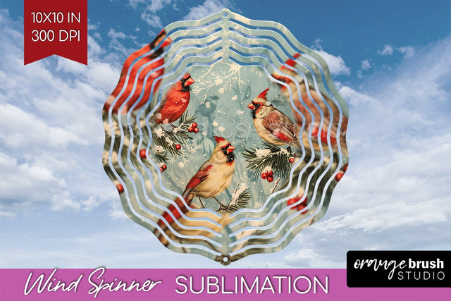 Retro Christmas Wind Spinner PNG - Xmas Holiday Sublimation Sublimation OrangeBrushStudio 