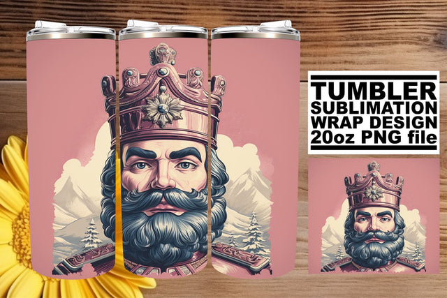 Retro Christmas Wrap Sublimation - Watercolor Tumbler 20oz Design Sublimation afrosvg 