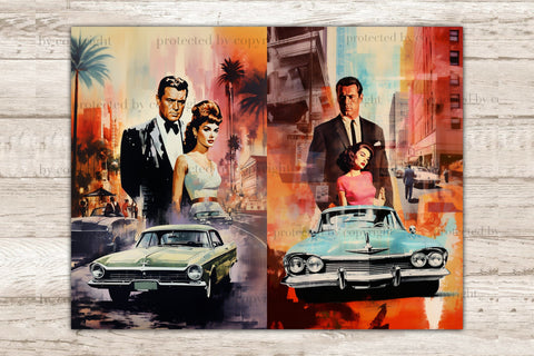 Retro Cinema Junk Journal Pages | 1950s Digital Art SVG GlamArtZhanna 