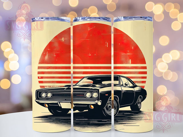 Retro Classic Car Hot Rod Tumbler, Retro Auto Wrap, 20oz Sublimation Wrap, Antique Car Cup, Hot Rod Design, Old School Vehicle Tumbler, Muscle Car Art Sublimation SvggirlplusArt 