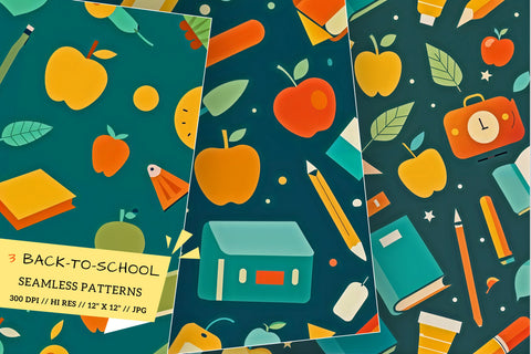 Retro Classroom Chalkboard SEAMLESS Pattern, back to school Sublimation FloridPrintables 