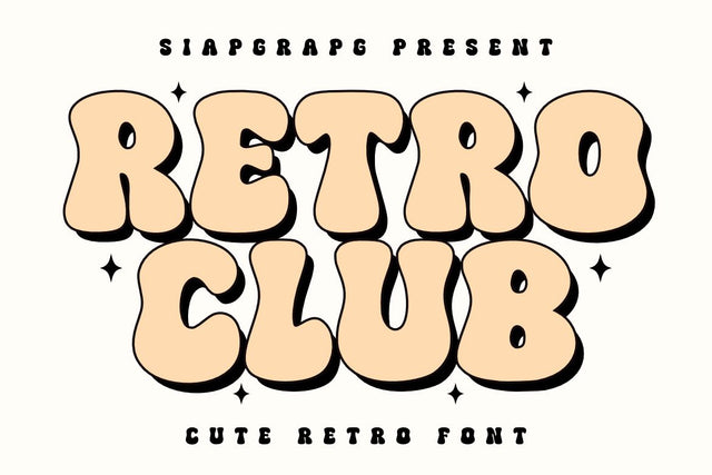 Retro Club - Cute Groovy Font Font Masyafi Studio 