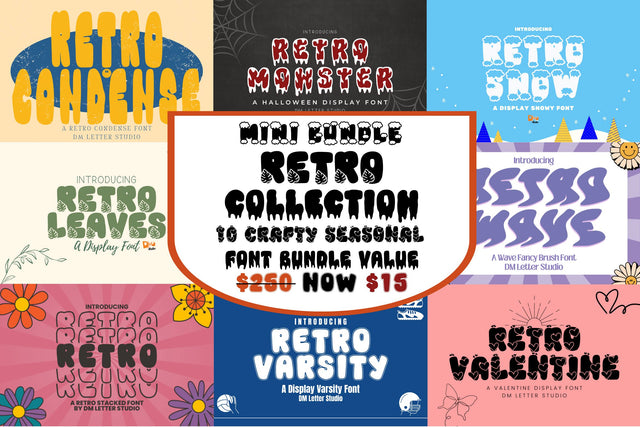 Retro Collection Font Dm Letter Studio 