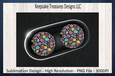 Retro Composition Book 20oz Straight Tumbler Wrap, Matching Car Coaster and Keyring, Sublimation Png, Instant Download Sublimation Keepsake Treasures Designs LLC. 