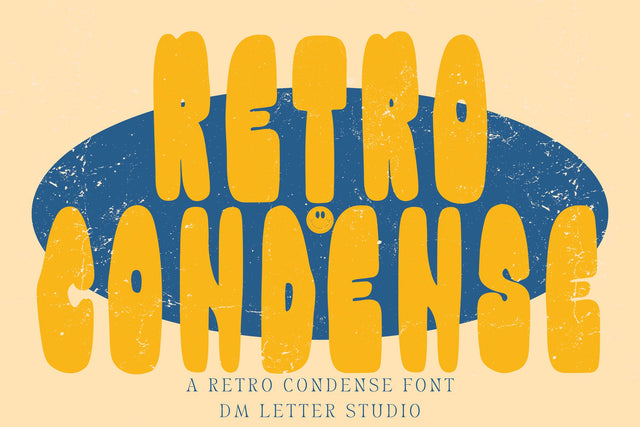 Retro Condense Font Dm Letter Studio 
