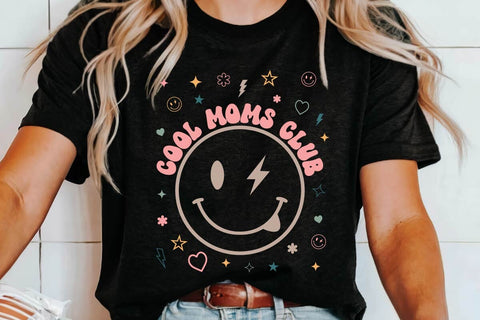 Retro Cool Moms Club Shirt SVG PNG, Cool Moms Club SVG, Retro Cool Moms Club Smiley SVG SVG What A Gem SVG 