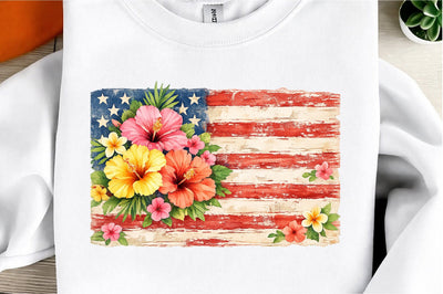 Retro Coquette American Flag PNG, Patriotic Bow Ditsy Floral Sublimation designmaster24 