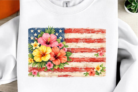 Retro Coquette American Flag PNG, Patriotic Bow Ditsy Floral Sublimation designmaster24 