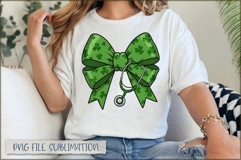 Retro Coquette Bow St Patrick's Day Sublimation Sublimation Shetara Begum 