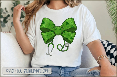 Retro Coquette Bow St Patrick's Day Sublimation Sublimation Shetara Begum 